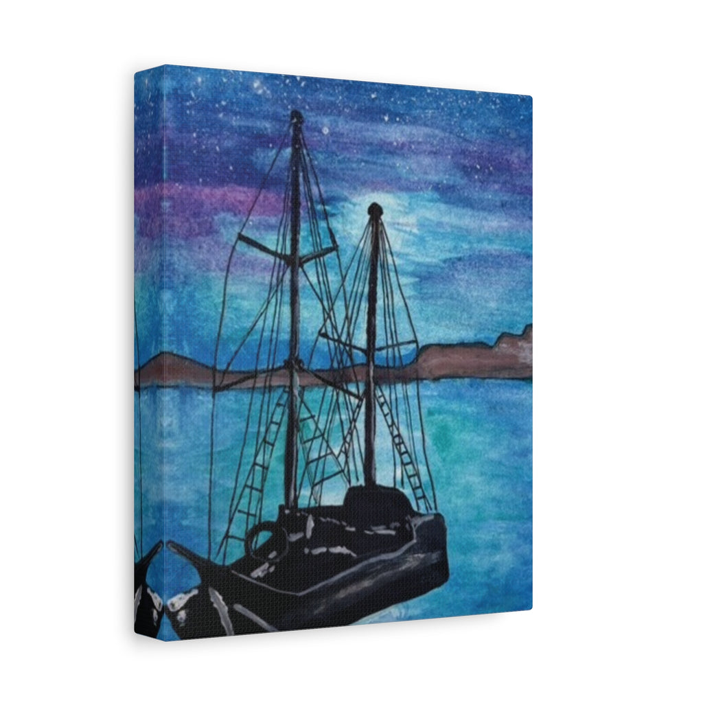 Sailboat Silhouette Matte Canvas