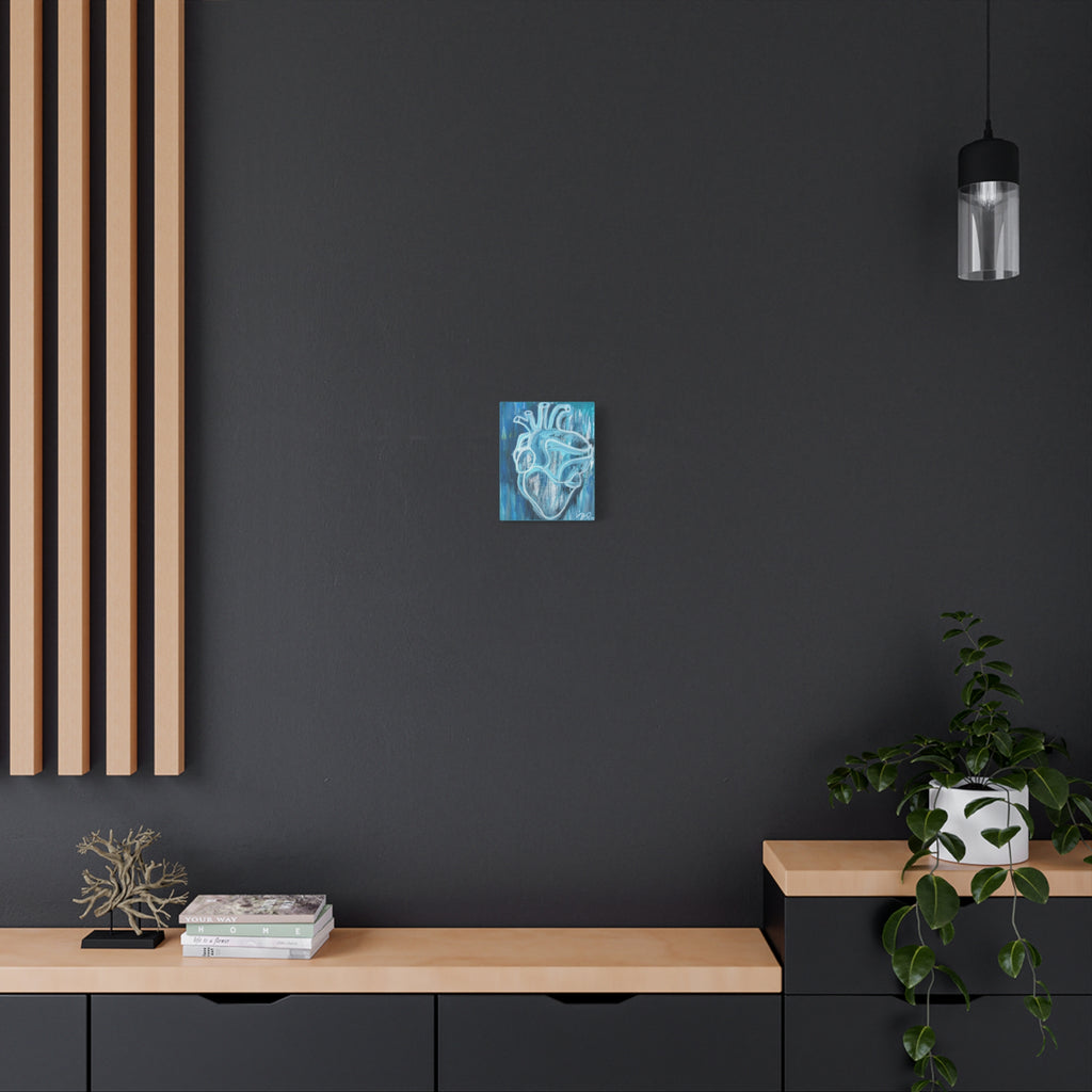 Canvas Wall Art - Blue Heart Design