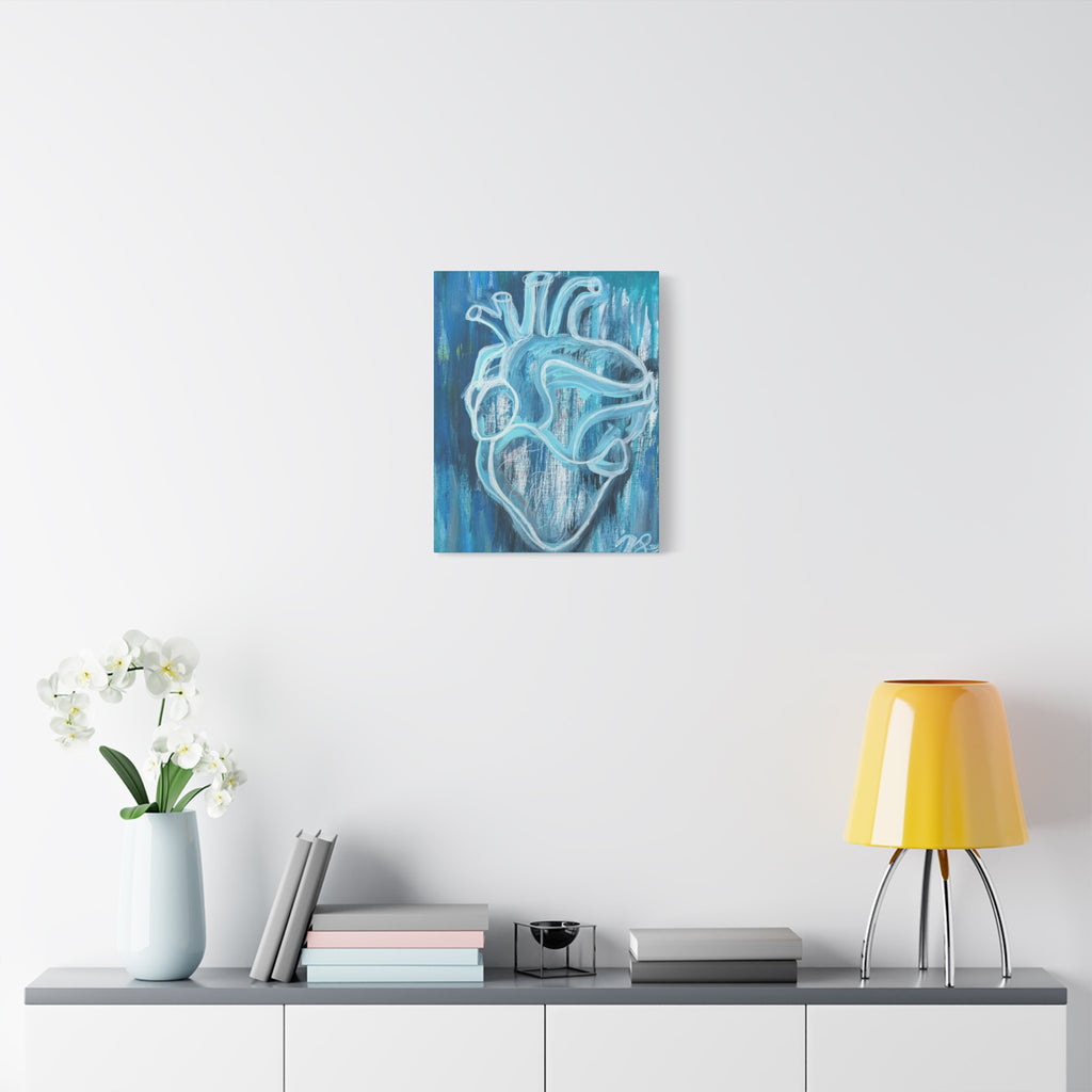 Canvas Wall Art - Blue Heart Design