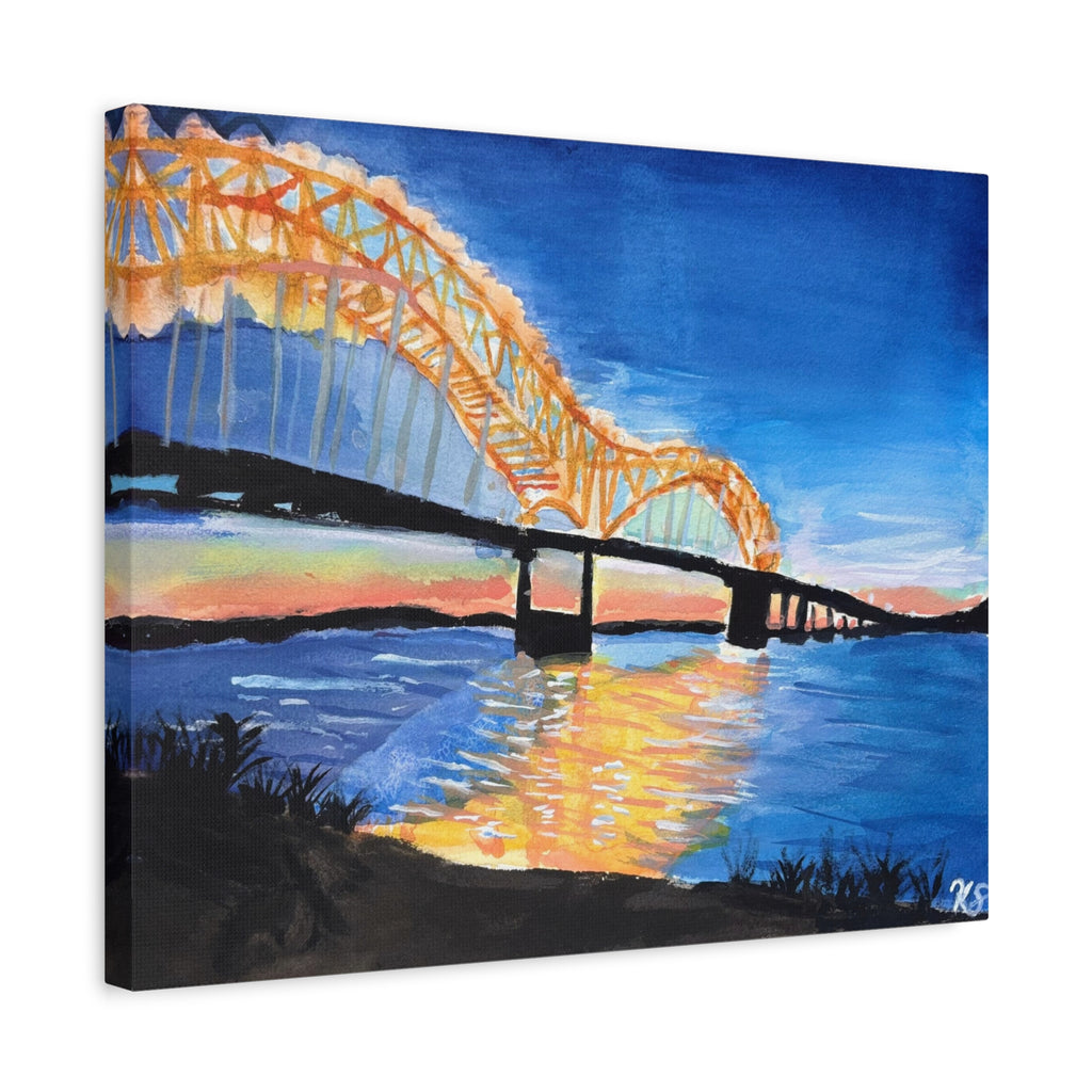 Memphis at Sunset Matte Canvas Print — Stretched Wall Art