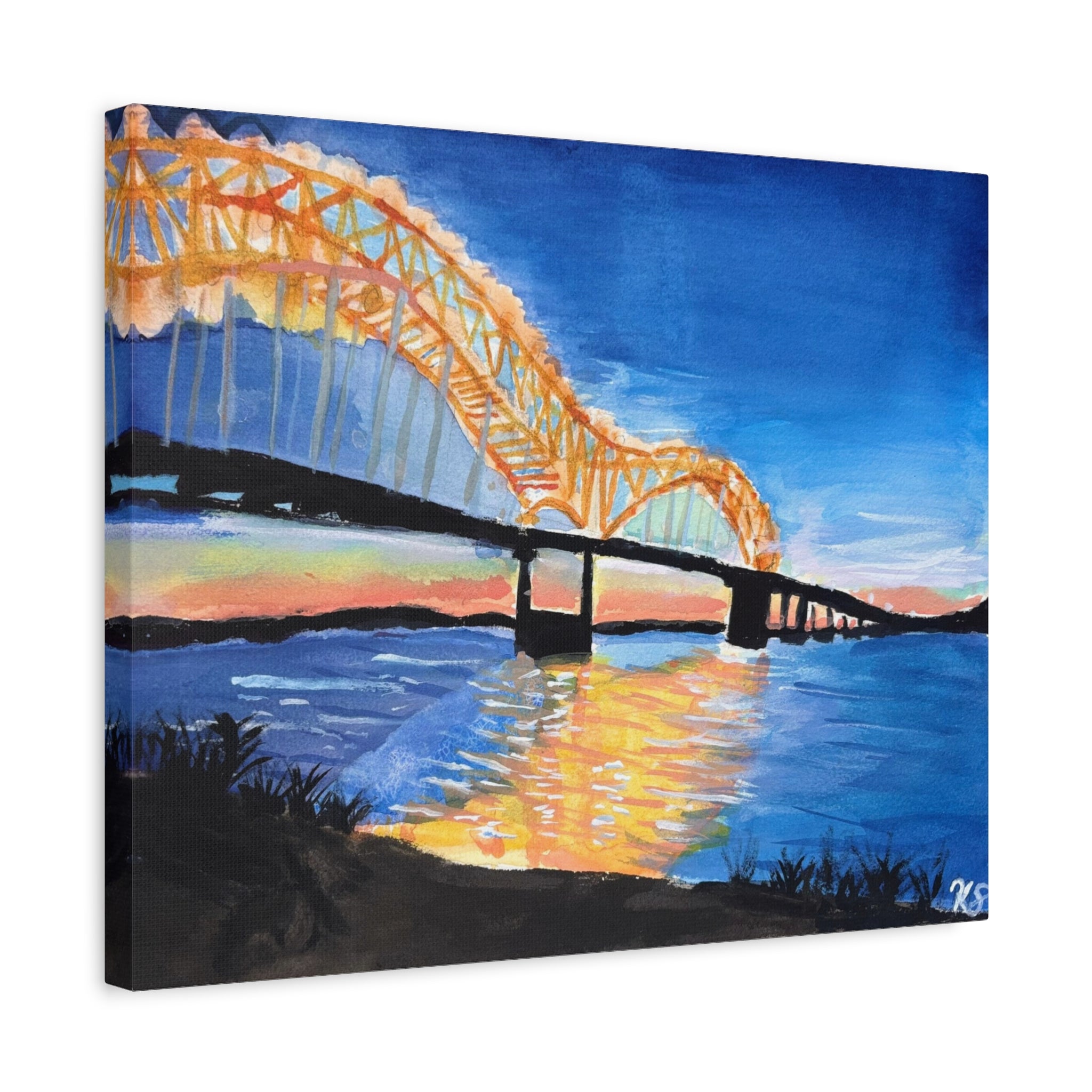 Memphis at Sunset Matte Canvas Print — Stretched Wall Art