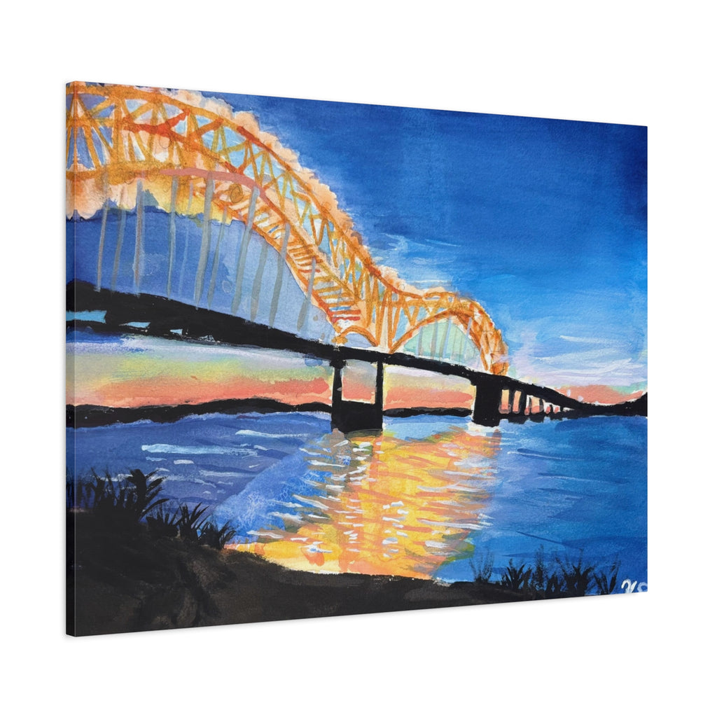 Memphis at Sunset Matte Canvas Print — Stretched Wall Art
