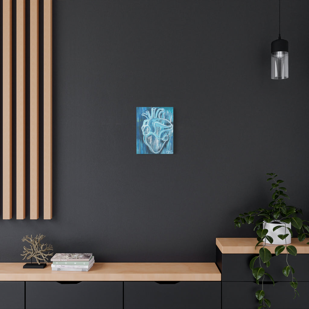 Canvas Wall Art - Blue Heart Design