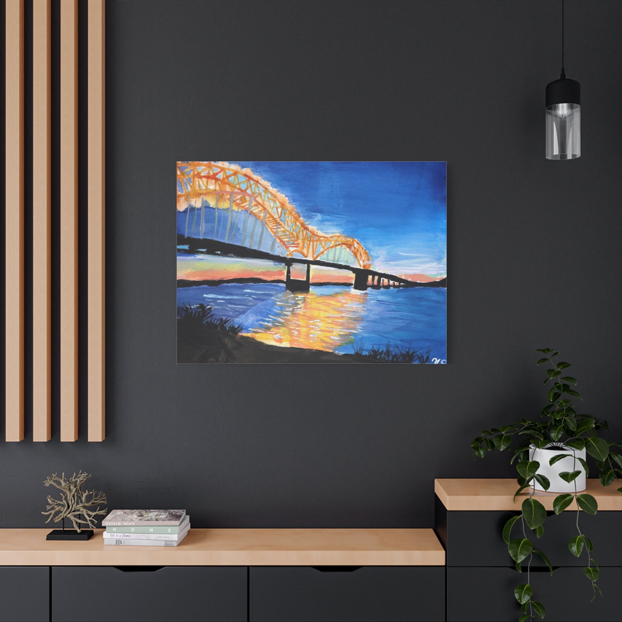 Memphis at Sunset Matte Canvas Print — Stretched Wall Art