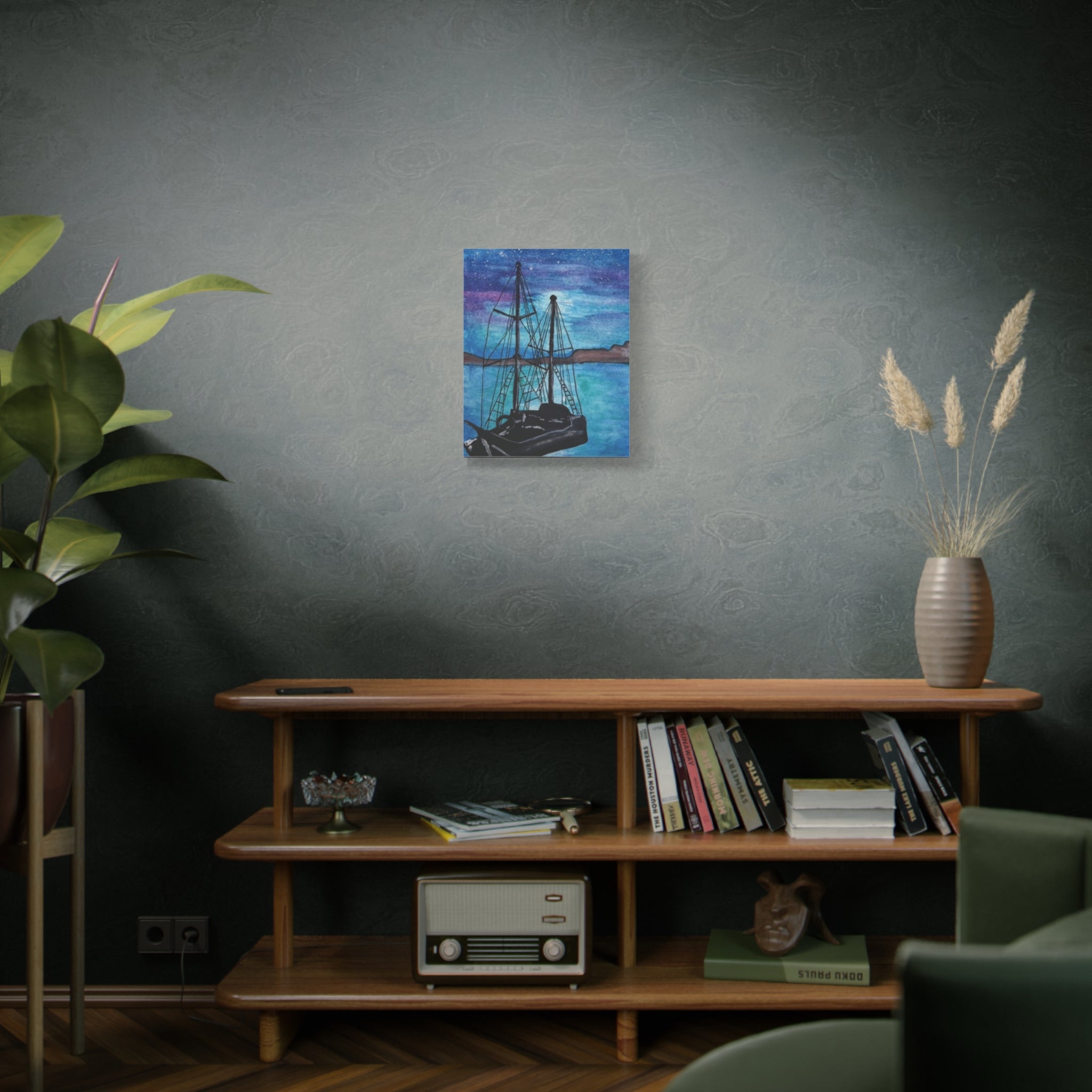 Sailboat Silhouette Matte Canvas