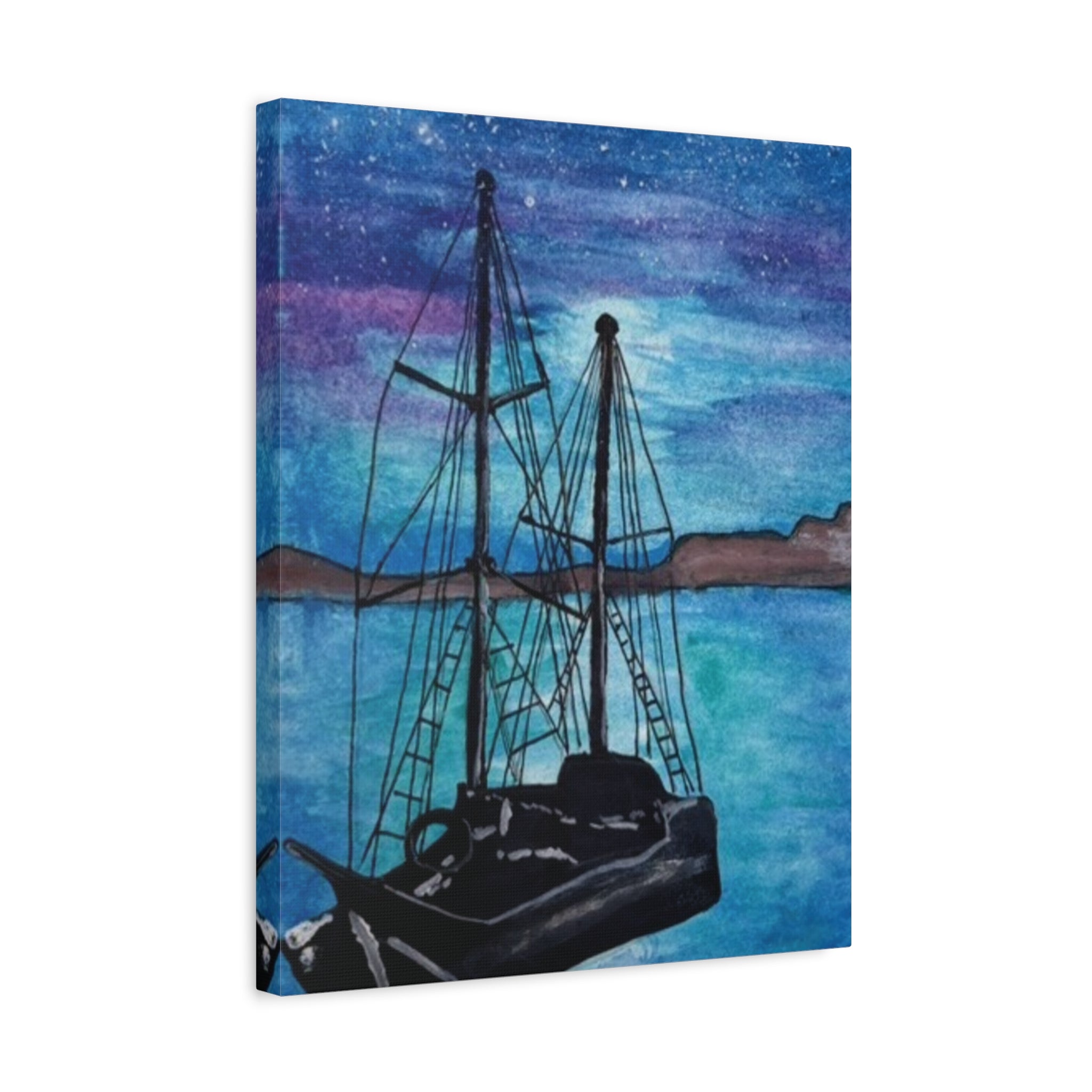 Sailboat Silhouette Matte Canvas