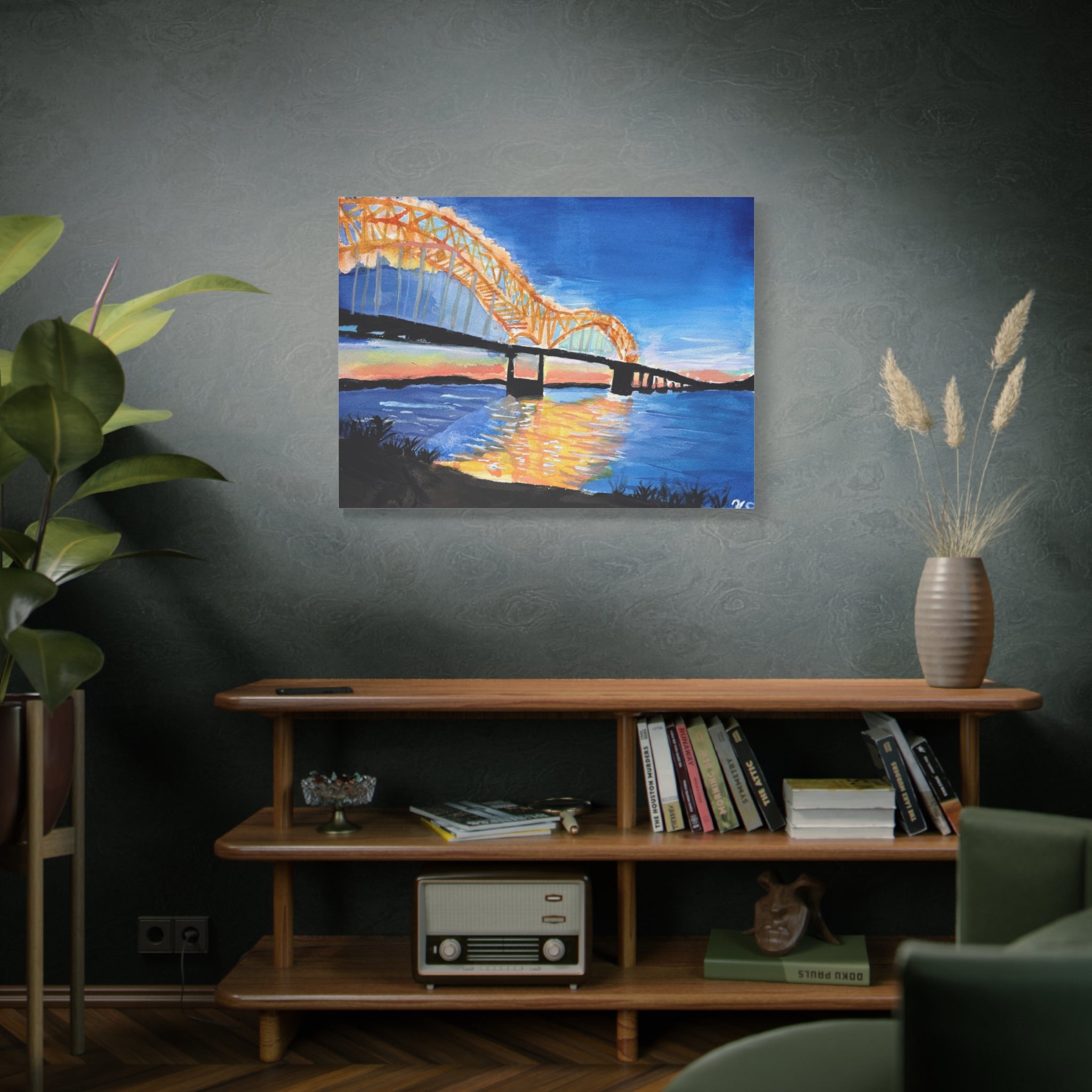 Memphis at Sunset Matte Canvas Print — Stretched Wall Art