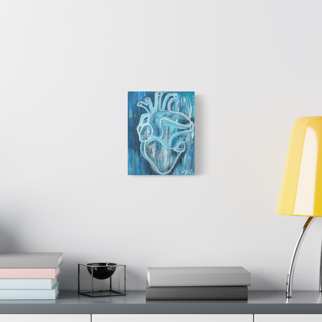 Canvas Wall Art - Blue Heart Design