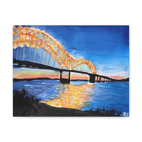 Memphis at Sunset Matte Canvas Print — Stretched Wall Art